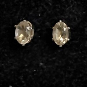 Genuine Citrine Post Earrings